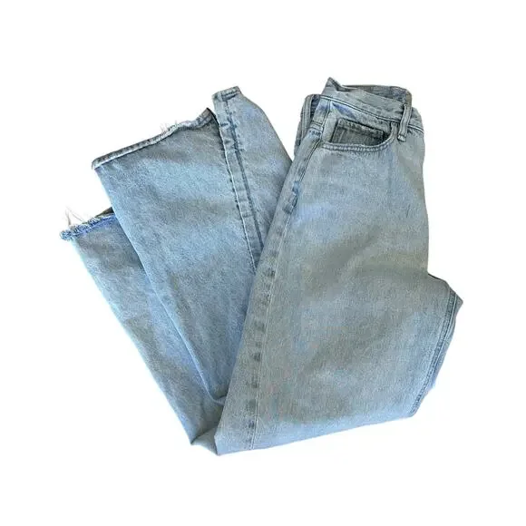 Hudson James MSI Wide Leg Jeans Denim SIZE 27 Light Wash Zipper High Rise $265 - Picture 9 of 12